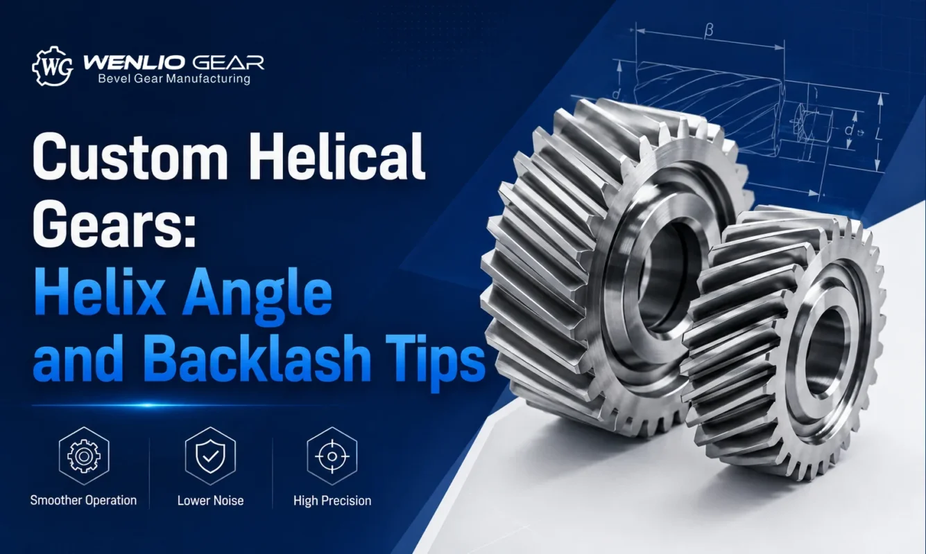 Custom Helical Gears Helix Angle and Backlash Tips
