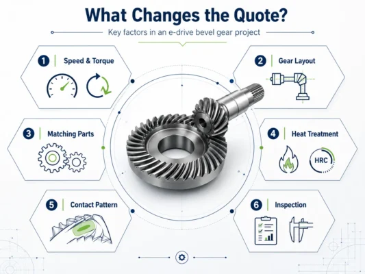 e-drive bevel gear quote factors