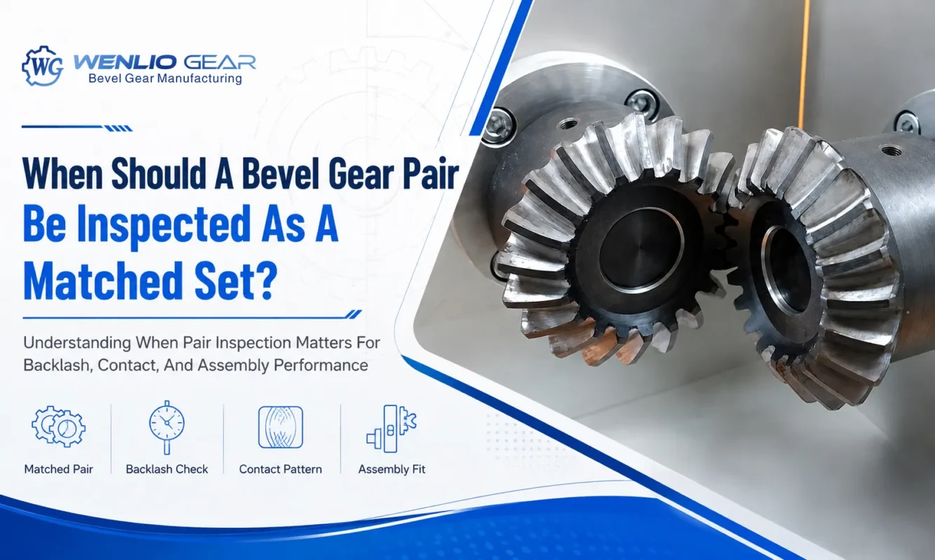 When Should a Bevel Gear Pair Be Inspected as a Matched Set